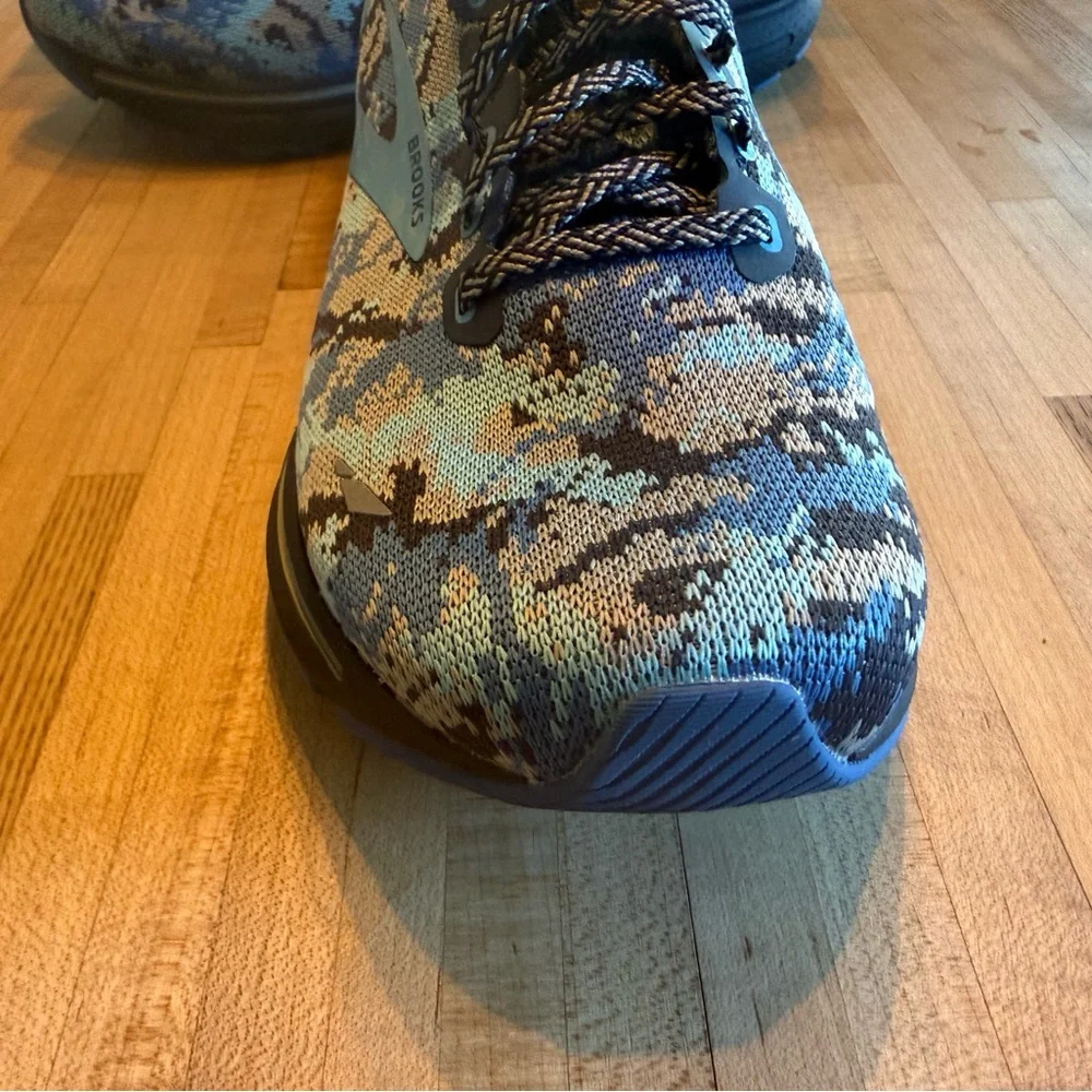Brooks Ghost 15 Blue and Black Camo Running Shoes Men’s 9 Med/D - Picture 5 of 16